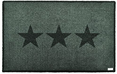 Hanse Home Zala Living Deko Fußmatte für Innen und Außen 120x200cm – Fussmatte Schmutzfangmatte Sterne Türmatte Waschbar & Wetterfest, rutschfest für Eingangsbereich & Außenbereich – Grau