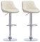 WOLTU Barhocker Tresenhocker, Gute gepolstert, Kunstleder, Höhenverstellbar, Drehbar, 11 Farben, 2 x Hocker, Creme