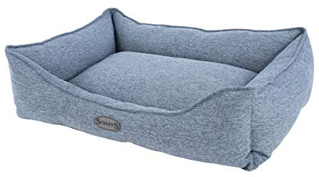 Scruffs Manhattan Box Bed (Small), 50 x 40cm, Denim Blue