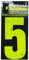 Wheelie Bin numbers WBN HiVis yellow 5