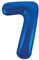 Blue Number 7 Shaped Large Foil Balloon (86cm) 1 Piece - Perfect for Birthday Parties and Special Events