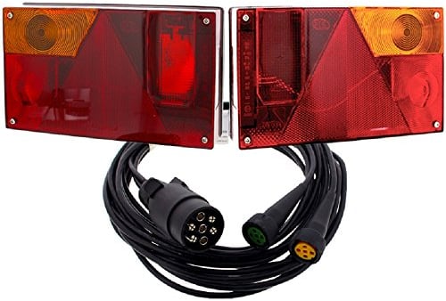 The Drive | Anhänger Rückleuchten Satz | Aspöck Multipoint 1 I | 7m Anschlusskabel 7-polig | Rechts & Links | Bajonett-Anschluss | Rücklichter für PKW-Anhänger, Trailer & Wohnwagen