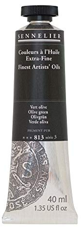 SENNELIER Artists' Extra Fine Oil, 40 ml Tube, Series 3, Olive Green, (10-130411-813)