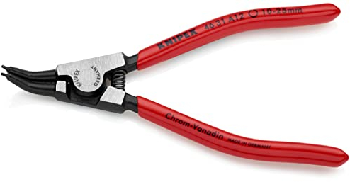 KNIPEX Sicherungsringzange für Außenringe auf Wellen 45° gewinkelt mit Kunststoff überzogen schwarz atramentiert 130 mm, 46 31 A12