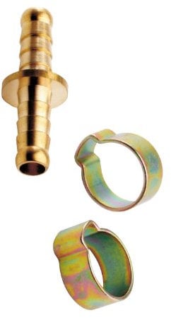 Mecafer 156031 Jonction double tuyau 8 x 13 + Colliers