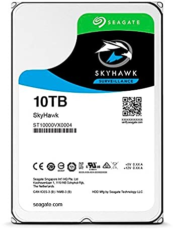 Seagate Skyhawk ST10000VX0004 - Disco duro para videovigilancia 10 TB 3,5, interfaz SATA III 6 GB/s 7200 rpm búfer 256 MB