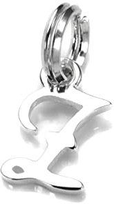 Charm Lettre de l'Alphabet (Police: Script) en Argent 925/1000 - L