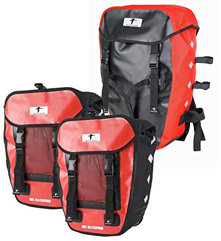 Red Loon IDEALE Hitec 3 Fahrradtaschen Gepäcktaschen schwarz/rot