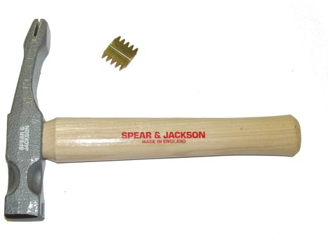 Spear & Jackson SJ-SSH28 Hickory-Hammer, mit Maurerhammer-Ende, 0,8 kg
