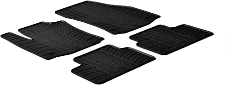 Satz Gummimatten kompatibel mit Opel Meriva B 2010- (T Profil 4-teilig + Montage-clips)