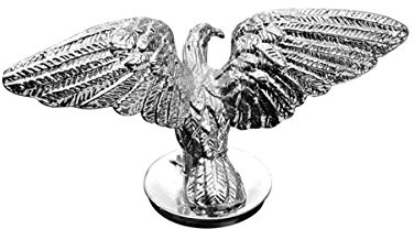 Open Winged Silver Eagle Chrome Statue for Automotive Decoration