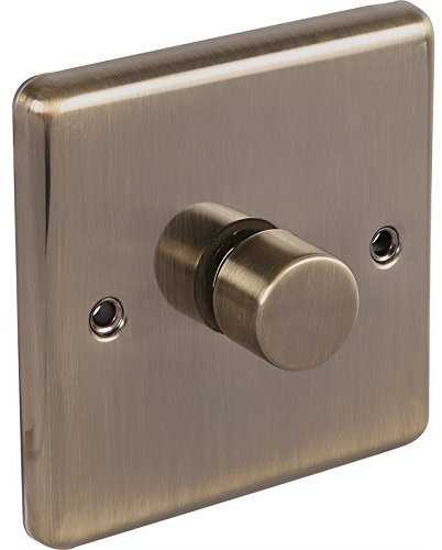 Antique Brass 400w 1Gang Dimmer Switch (Windsor)