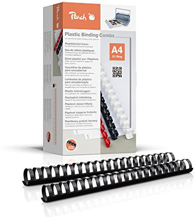 Peach Plastikbinderücken A4 - 32mm - 310 Blatt - 50 Stück - schwarz - PB432-02
