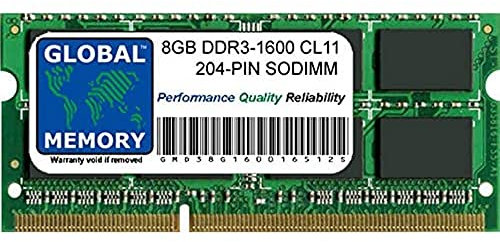 GLOBAL MEMORY 8 GB DDR3L 1600 MHz PC3L 204-Pin SODIMM RAM für Intel iMac 68,6 cm Retina 5 K (Ende 2014 – Mitte 2015)