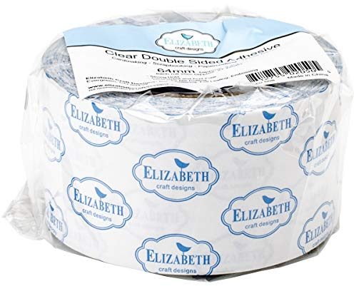 Elizabeth Craft Designs Transparente, doppelseitige Kleberolle, 64 mm x 27 m