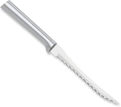 Rada Cutlery Tomato Slicer Knife (R126), 5 Stainless Steel Serrated Blade, Silver Handle, Pack of 2