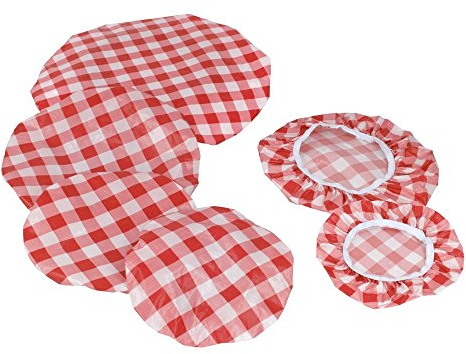 Metaltex 234900 Topfhauben aus Kunststoff, 6-er Set, Rot oder Blau