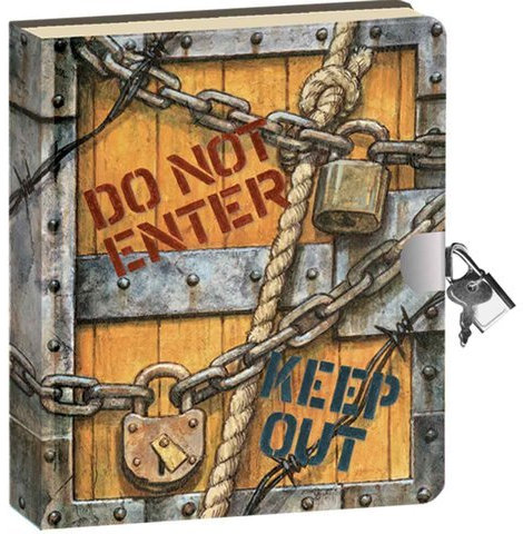 KIDS-OUTLET Peaceable Kingdom / Lock & Key Diary 'Top Secret'. Book, Lockable, Doodle, Journal, Personal