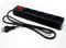 Tecnoware Multipresa Filtrata, Interruttore Luminoso, Protezione di Sicurezza, Spina Ingresso Italia, 5 Uscite Filtrate Inclinate 45 gradi Tipo Schuko/Italia 10/16 A, Nero