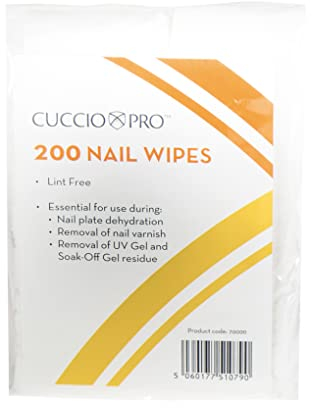 Cuccio Hands Down Lint Free 200 Nail Wipes, White