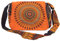 GURU SHOP Schultertasche, Hippie Tasche, Goa Tasche - Orange, Unisex - Erwachsene, Baumwolle, 23x28x20 cm