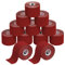 ALPIDEX Kinesiologie Tape 1/3/ 6/12 Rollen Viele Farben 5 m x 5 cm Anwendungsbroschüre Elastisch Wasserfest Hautfreundlich Physio Muskel Tape Set, Farbe:rot, Menge:12 Rollen