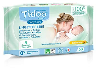 Lingettes compostables au calendula bio et parfum naturel