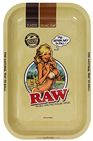 RAW 18600 Small Girl Metal Rolling Tray-27,5 x 17,5 cm, Metall