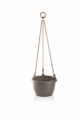 Erhard-Trading Hängeblumentopf Marina Blumenampel Selbstbewässerung 25cm (Taupe)