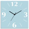 ARTLAND Wanddeko Wanduhr ohne Tickgeräusche Alu Funkuhr 30x30 cm Quadratisch Lautlos 4 Ziffern Farbig Schlichtes Design Türkis Hellblau S7JZ