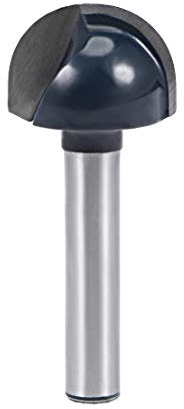 sourcing map Router Bit 1/4 Shank 3/4 Cutting Dia. Core Box 2 Flutes Carbide Tip for Carpentry Woodworking Milling Cutter Tool