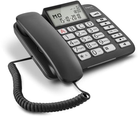 GIGASET DL580 TELÉFONO FIJO TECLAS GRANDES NEGRO