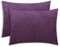 CaliTime Gemütliche Standard-Kissenbezüge für Bett, Bettwäsche, Dekoration, einfarbig, weiches Chenille, 50 x 66 cm, Pflaumenviolett, 2 Stück
