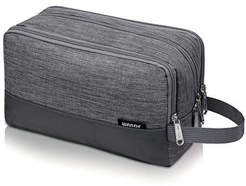 Toiletry Bag for Men Hanging Dopp Kit Water Resistant Shaving Bag Small Toiletry Bag for Traveling (Denim Grey)