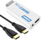 SNLLMZI Adaptador convertidor de Wii a HDMI con conector de audio de 3,5 mm y salida HDMI de 1080p 720p, compatible con todos los modos Wii