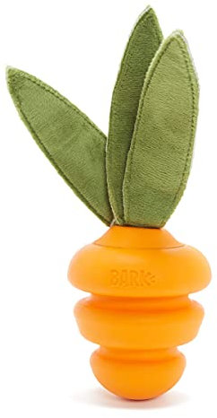 Barkbox Super Chewer Tough Dog Chew Toys for Aggressive Chewers, Treat Dispensing (Carrot - Small)
