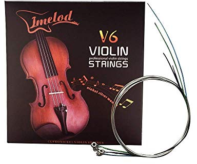 新品 Imelod corde per violino universale 2 set (G-D-A-E) violino corde corde in acciaio nichelato argento con estremità sferica nichelata per violino