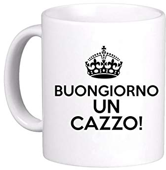 le herisson Tazza MUG Buongiorno un ca**o - REGALO SIMPATICA DIVERTENTE 449