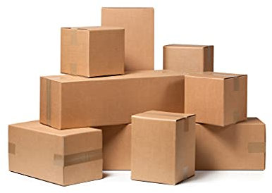 Umzugskartons, 20 x 14 x 14 cm, Verpackungskartons, Umzugskartons aus Wellpappe, leicht, solide und robust, 40 Stück, hergestellt in Italien