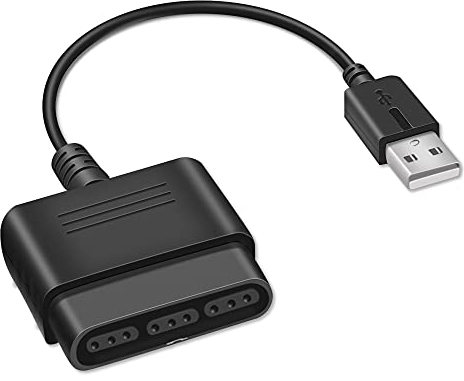 Xahpower Cavo convertitore adattatore da controller PS2 a USB, compatibile con controller Sony PS1/PS2 da gamepad a controller PS3/PC