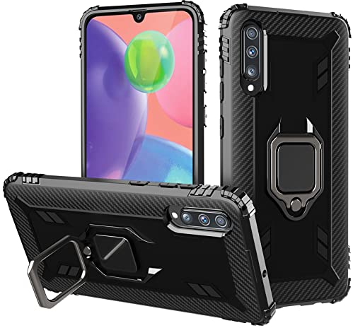 LXHGrowH Hülle für Wiko View 4 / View 4 Lite, Militärschutz Schutzhülle, Handyhülle Stoßfest Silikon Bumper und Harter PC Rücken Schutz Case, mit 360° Magnetis Drehbarer Ständer, Schwarz