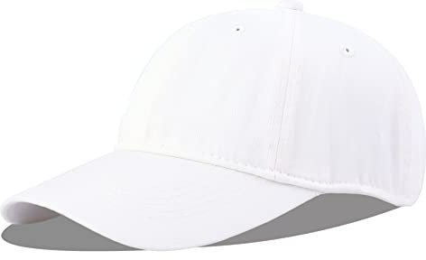 LANGZHEN Unisex Vintage gewaschen Distressed Baumwolle Einstellbare Solid Dad Hut, Gewaschene Klassische Baseball Cap für Männer Frauen (weiß)