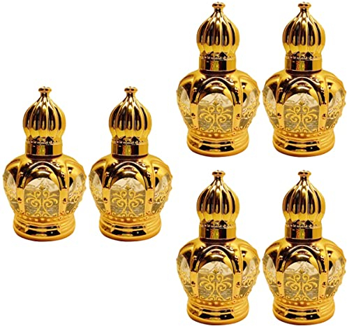 FRCOLOR 6 Stück Rollflaschen Für Ätherische Öle Vintage Nahöstliche Leere Rolle Auf Glasflaschen Parfüm Rollflaschen Behälter (15Ml)
