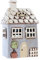 Shudehill Giftware Keramik-Teelichthalter, Dorfkerei, Gartenhaus, Heimdekoration, Kerzenhalter (klein, grau)