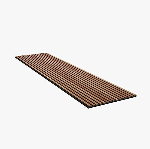 Pekiedo Panneaux acoustiques en bois, 300 x 60 cm, Noyer, MDF avec lattes en bois, Panneau acoustique, 1 Unità (Confezione da 1), Home Decor