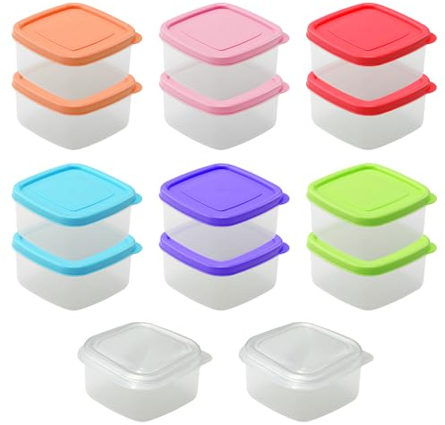 14 cajas para crujientes, cajas complementarias para alimentos, cajas dispensadoras de alimentos, recipientes de almacenamiento con tapa, frascos sellados reutilizables, aptos para microondas, cajas