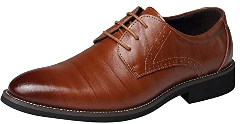 DondPO Herren Schuhe Business, Hochzeit Leder Elegante Derby Schuhe Anzugschuhe Schwarz Gold Smoking Business Schuhe Schnürschuhe Lackschuhe Casual Grau Klassischer Lederschuhe Oxford Schuhe