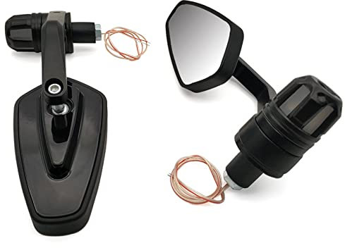 WYOERN Motorrad Für Triumph Speed Triple Speed Triple 1050 Speed Triple 1050/S Griffspiegel Mit LED-Blinker Zubehör (Color : Schwarz)