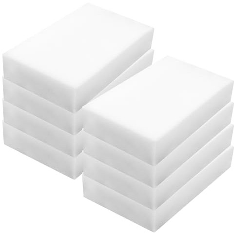 COMNICO 8PCS Magic Eraser Sponge Cleaning Supplies Scrub Dish Dust Products Cleaner Professional Commercial Scrub Sponge for Kitchen Bathroom Bathtub Toilet Sink Furniture Floor Wall (8)