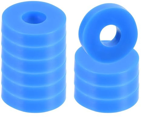 PATIKIL Multi Usage Caoutchouc Espaceur, 40 pcs 1,06OD 0,39ID 0.24T Néoprène Rond Anti-vibration Isolation Coussins Isolateur Bagues Espacement Rondelle pour HVAC Boulons, Bleu